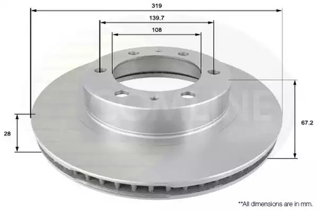 Тормозные диски COMLINE ADC2509V