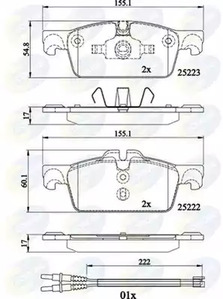 Тормозные колодки COMLINE CBP22195