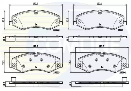 Колодки пер COMLINE CBP02210