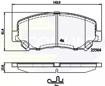 Колодки maz cx 11- COMLINE CBP32252