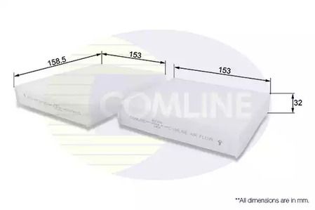 Фильтр салона COMLINE EKF101