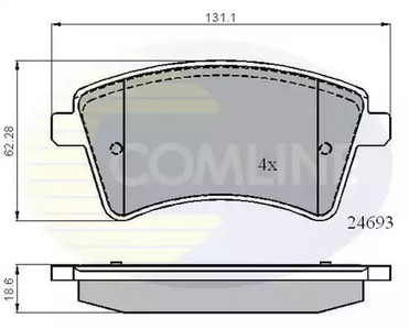 Колодки тормозные дисковые COMLINE CBP01707