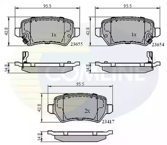 Комплект тормозных колодок дисковый тормоз COMLINE CBP31551
