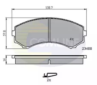 Колодки тормозные дисковые COMLINE CBP3172