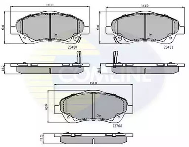 Колодки тормозные дисковые COMLINE CBP31140