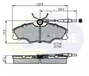 Колодки тормозные дисковые COMLINE CBP1433