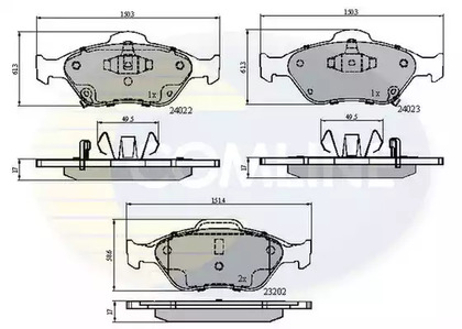 Колодки тормозные дисковые COMLINE CBP31637