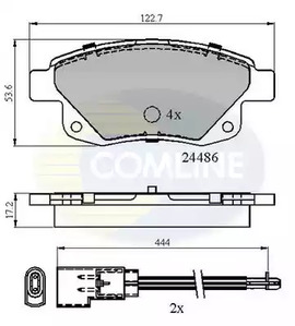 Комплект тормозных колодок дисковый тормоз COMLINE CBP21554