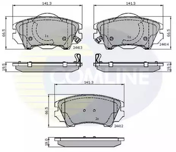Комплект тормозных колодок дисковый тормоз COMLINE CBP31680