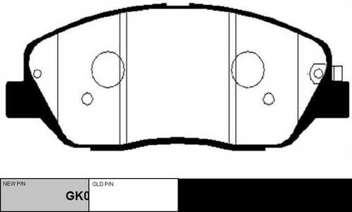 Колодки тормозные дисковые CTR GK0496