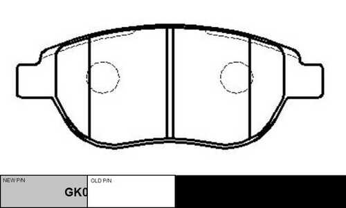 Колодки дисковые передние CTR GK0893