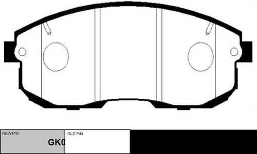 Колодки дисковые передние CTR GK0975