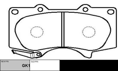 Колодки тормозные дисковые CTR GK1050