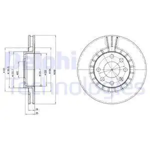 Тормозные диски DELPHI BG2443