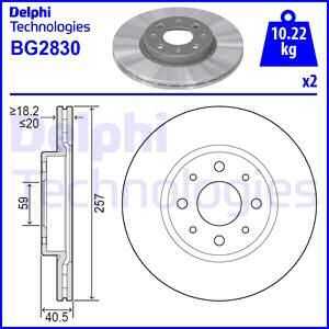 Тормозные диски DELPHI BG2830