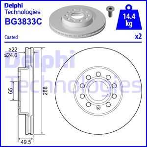Тормозные диски DELPHI BG3833C