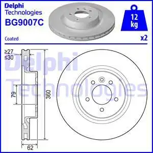 Тормозные диски DELPHI BG9007C