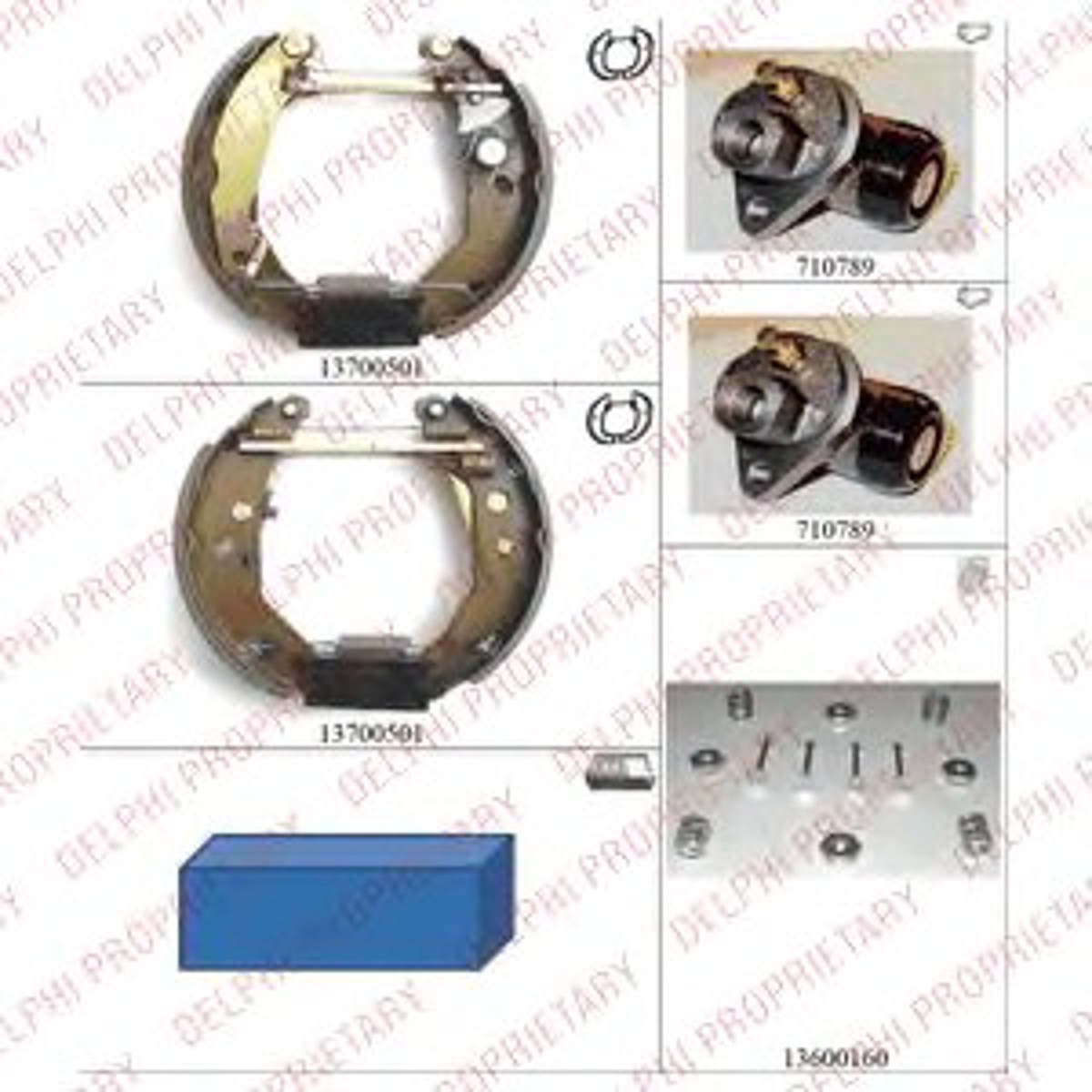 Комплект тормозных колодок DELPHI KP780