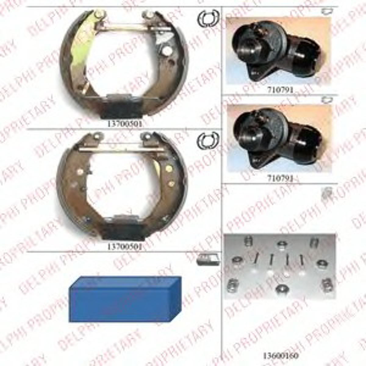 Комплект тормозных колодок DELPHI KP824