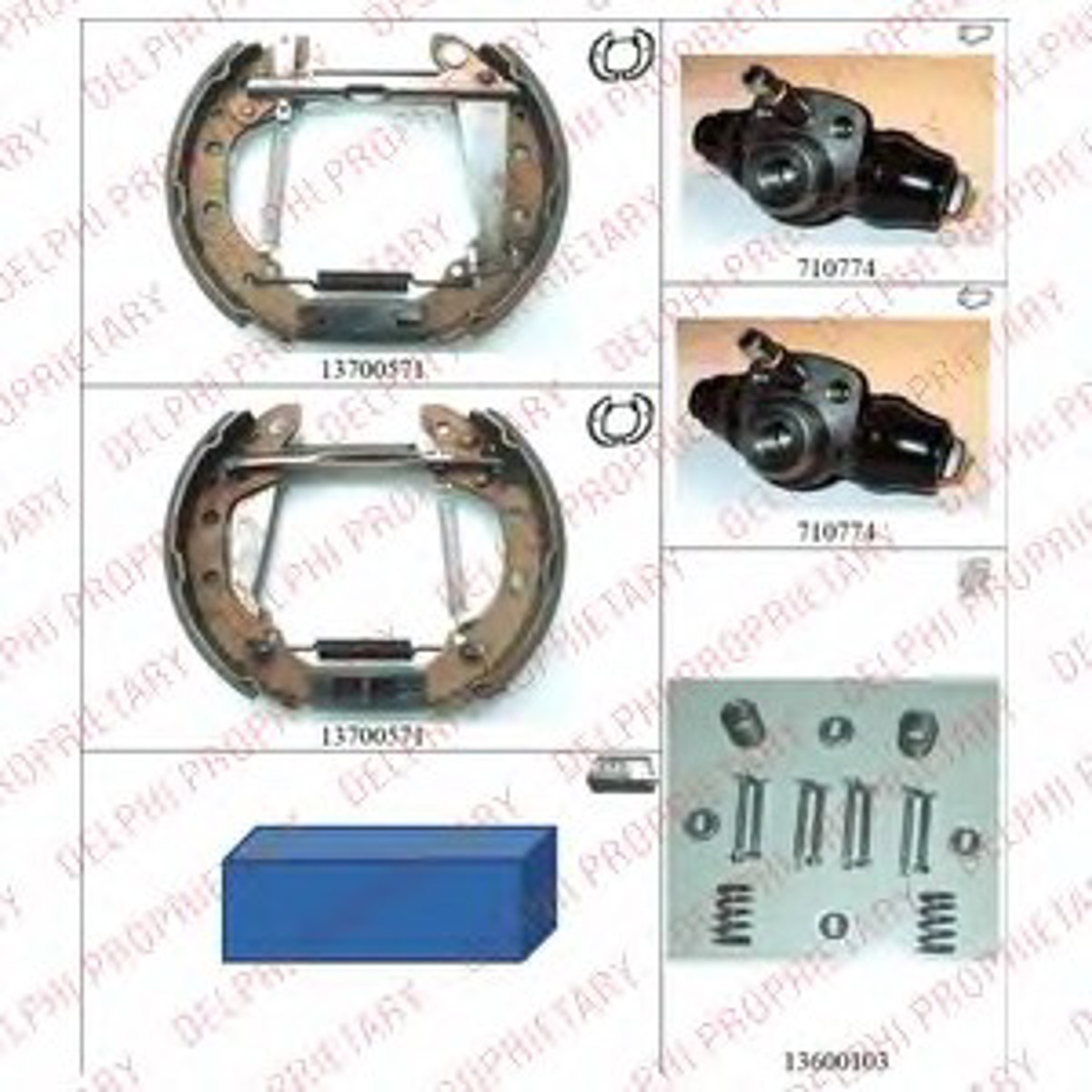 Комплект тормозных колодок DELPHI KP849