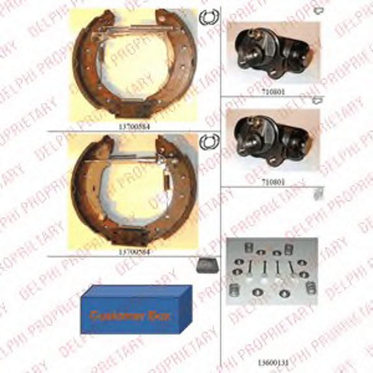 Комплект тормозных колодок DELPHI KP874