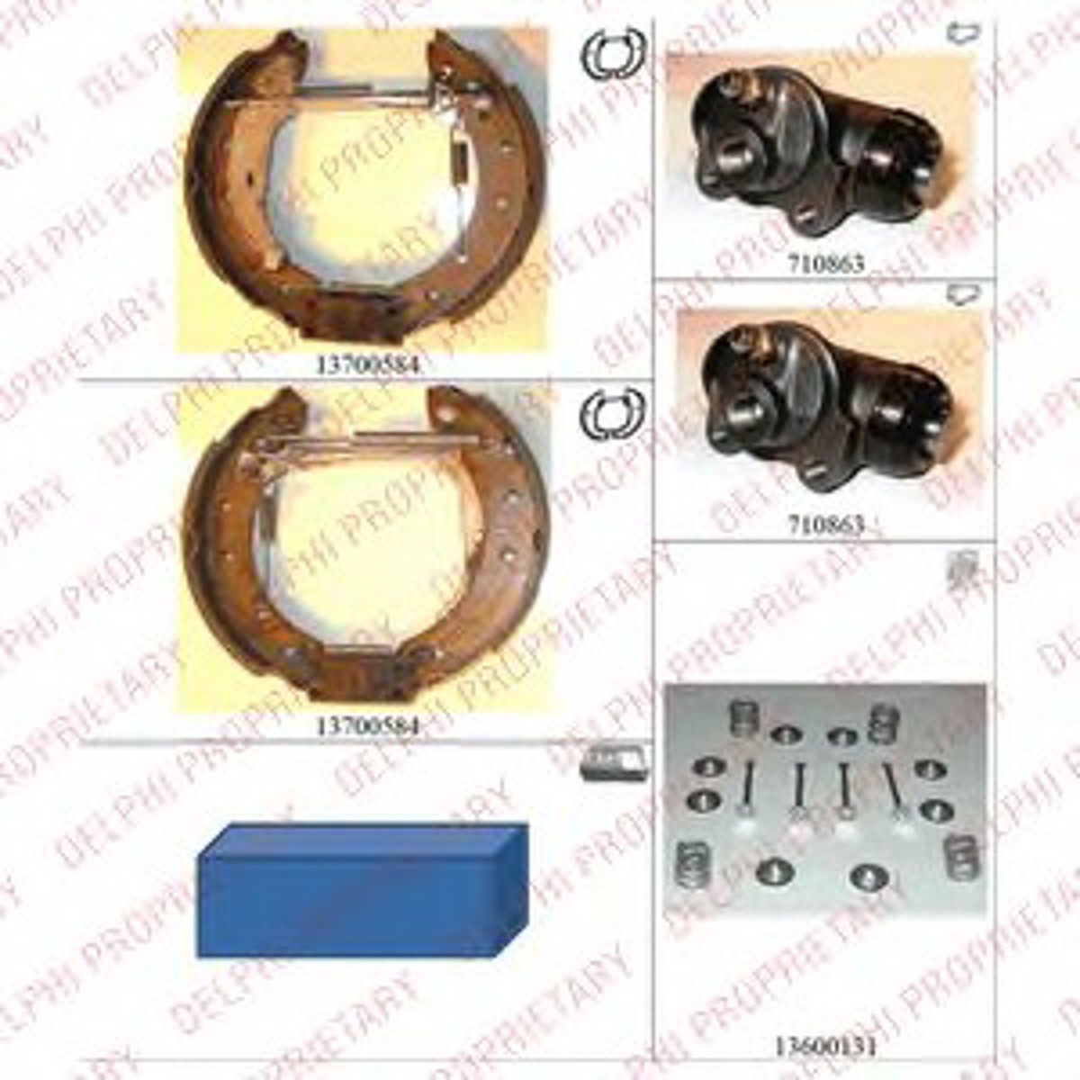 Комплект тормозных колодок DELPHI KP951