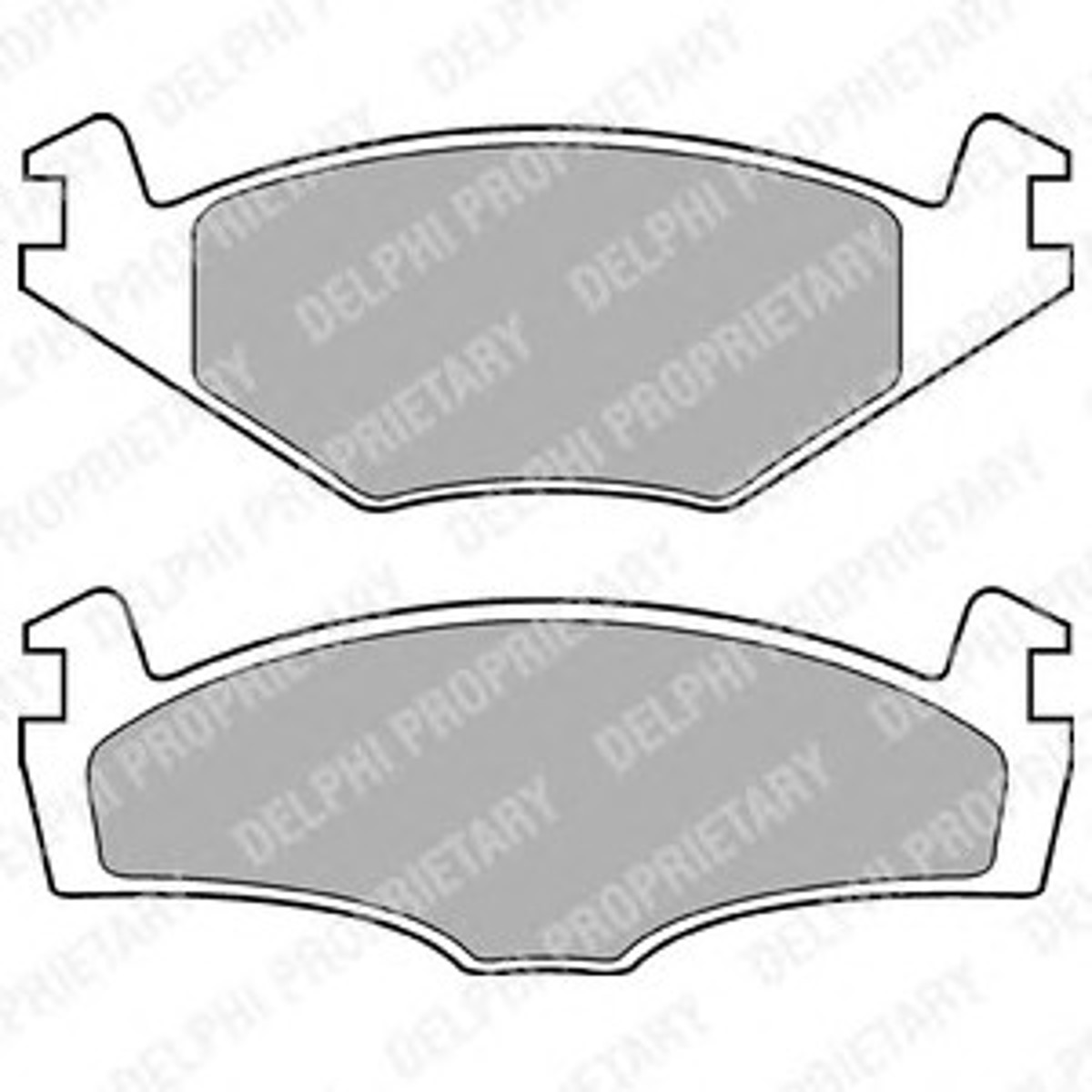 Комплект тормозных колодок дисковый тормоз DELPHI LP979