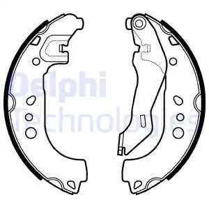 Тормозные колодки задние (барабанные) DELPHI LS2107