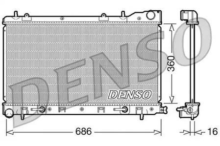 Радиатор системы охлаждения DENSO DRM36001