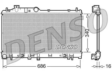 Радиатор системы охлаждения DENSO DRM36008