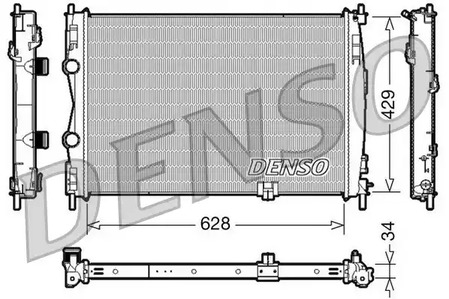 Радиатор охлаждения двигателя DENSO DRM46017