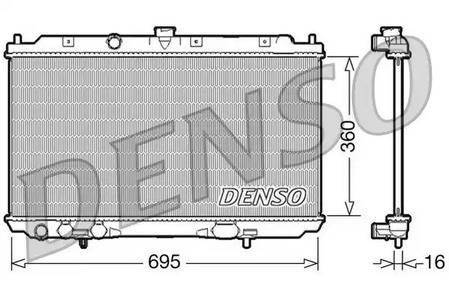 Радиатор охлаждения двигателя DENSO DRM46025