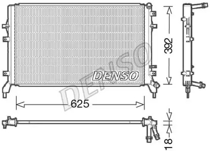 Радиатор охлаждение двигателя DENSO DRM02016