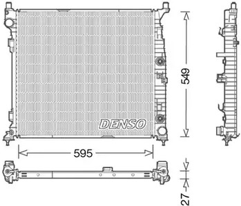 Радиатор охлаждения двигателя DENSO DRM17055