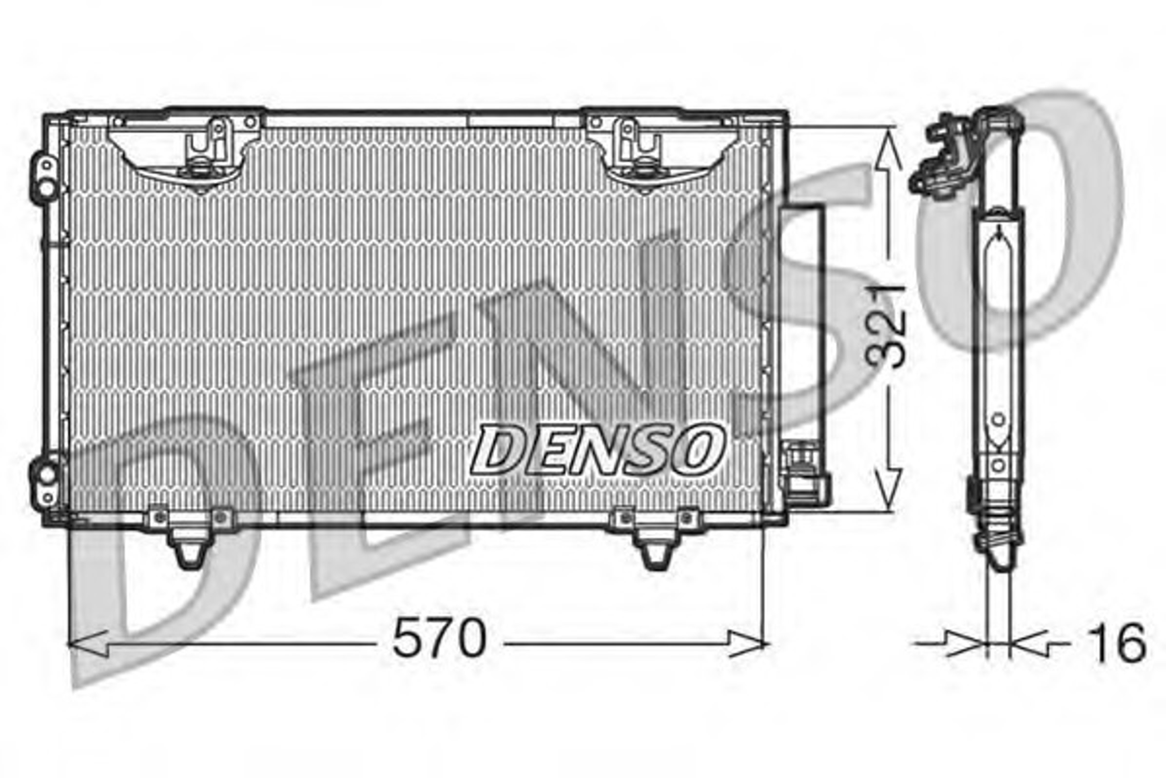 Радиатор кондиционера DENSO DCN50010