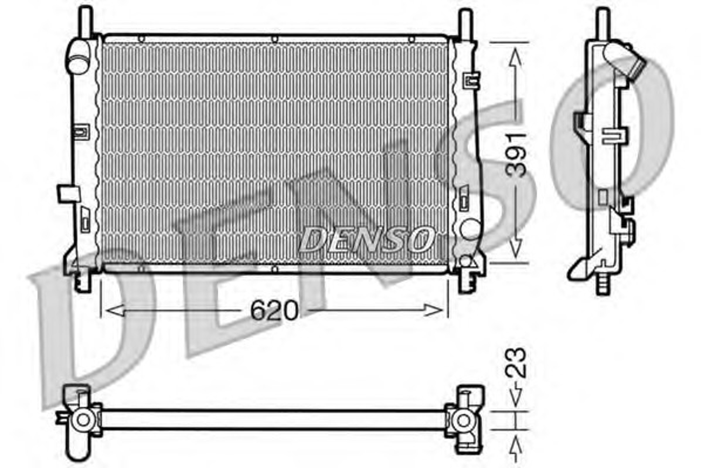 Радиатор системы охлаждения DENSO DRM10070