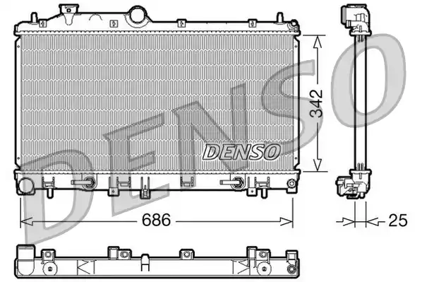 Радиатор охлаждения двигателя DENSO DRM36005