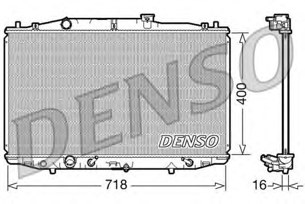 Радиатор охлаждение двигателя DENSO DRM40024