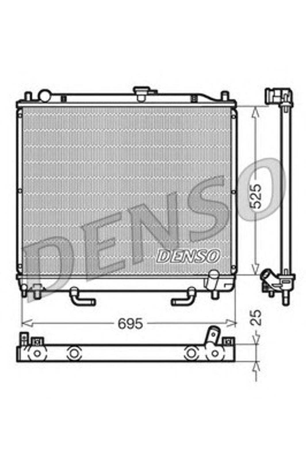 Радиатор системы охлаждения DENSO DRM45015