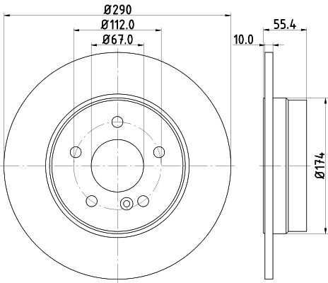 Диск тормозной DON PCD10712