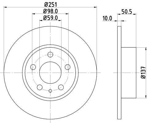 Диск тормозной DON PCD11812