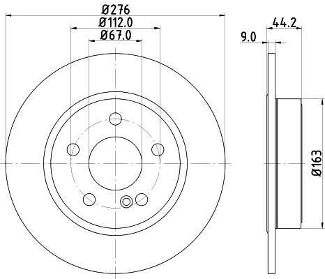 Диск тормозной DON PCD13252
