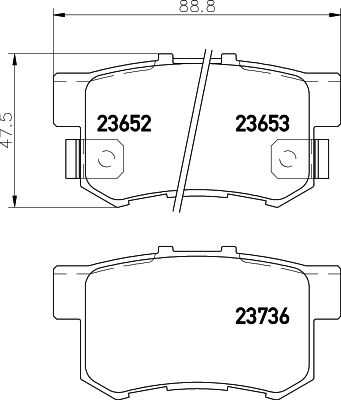 Комплект колодок для дисковых тормозов DON PCP1154