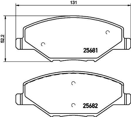 Комплект колодок для дисковых тормозов DON PCP1156
