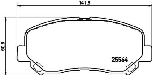 Комплект колодок для дисковых тормозов DON PCP1182