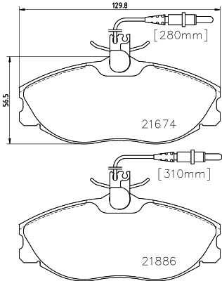 Комплект колодок для дисковых тормозов DON PCP1401