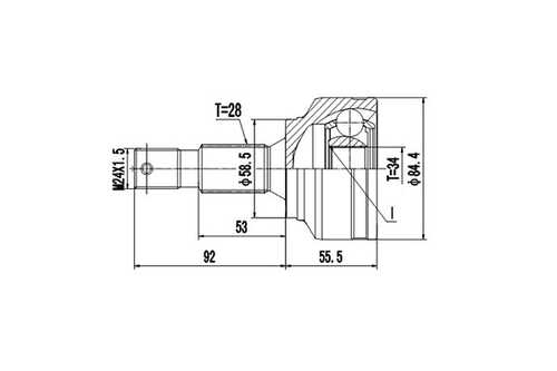 Комплект шруса DYNAMATRIX-KOREA DCV810052