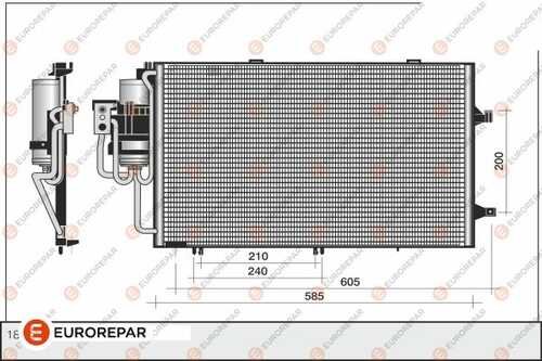 Конденсатор кондиционер EUROREPAR 1609635780
