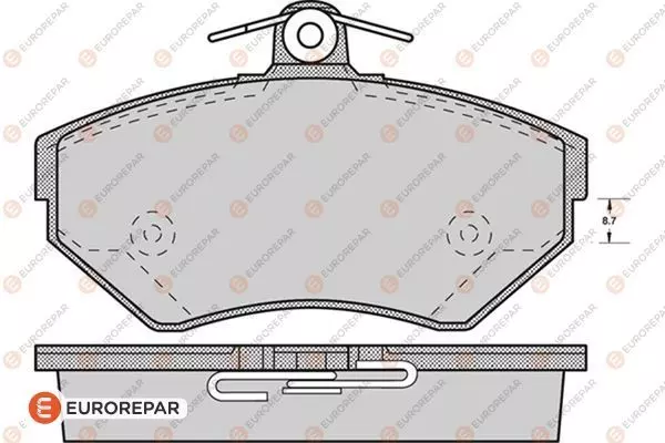 Колодки тормозные дисковые EUROREPAR 1617254280