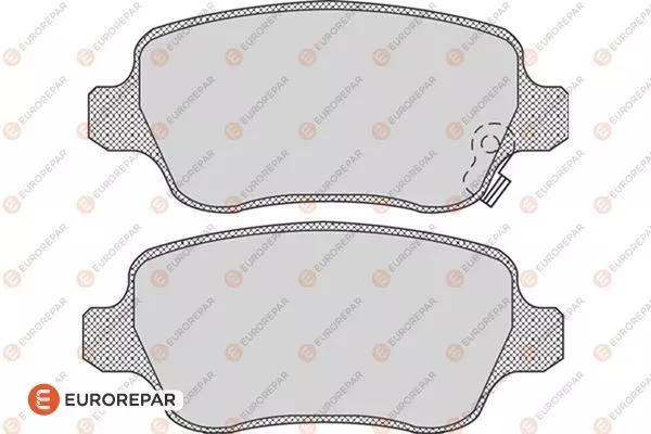 Комплект тормозных колодок дискового тормоза EUROREPAR 1617258680